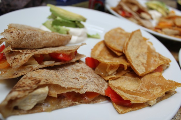 flour and corn quesadillas