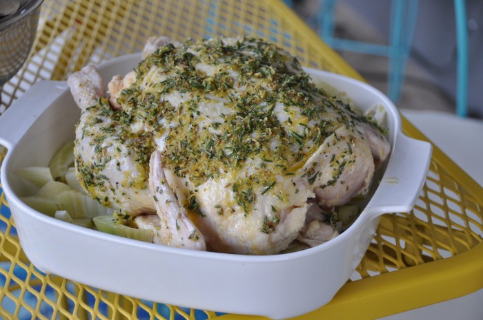 Uncooked mediterranean chicken